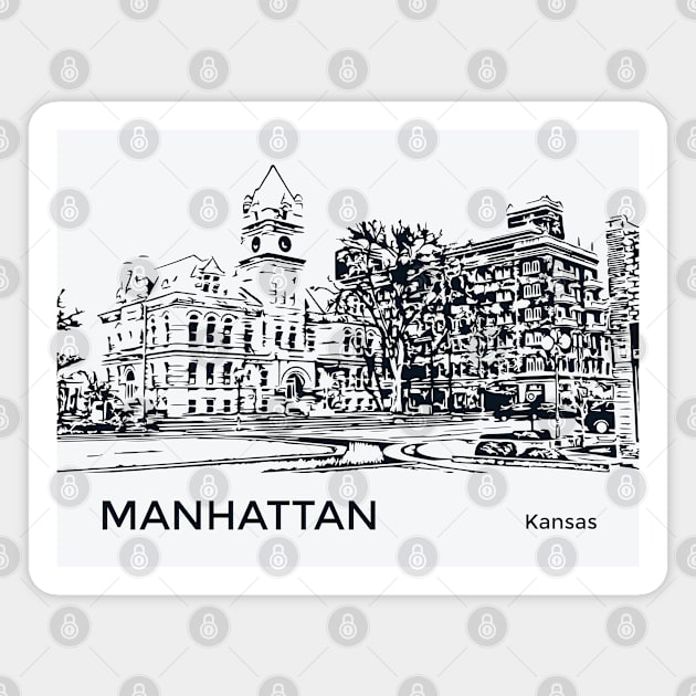 Manhattan Kansas Magnet by Lakeric
